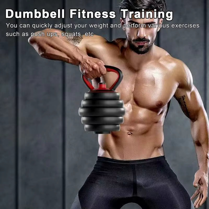 Kettle Bell Handle for Dumbbell Adjustable Heavy Duty Kettlebell Handle Ergonomic Strength Training Kettlebells for Home or Gym