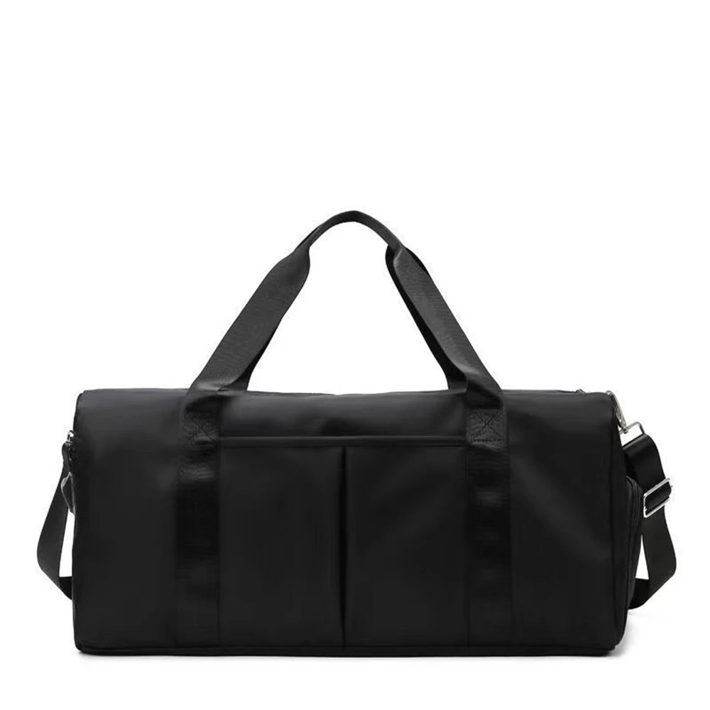 Name Custom Travel Bag, Large Capacity Dry Wet Separation Fitness Bag, Embroidered Independent Shoe Compartment Luggage Bag