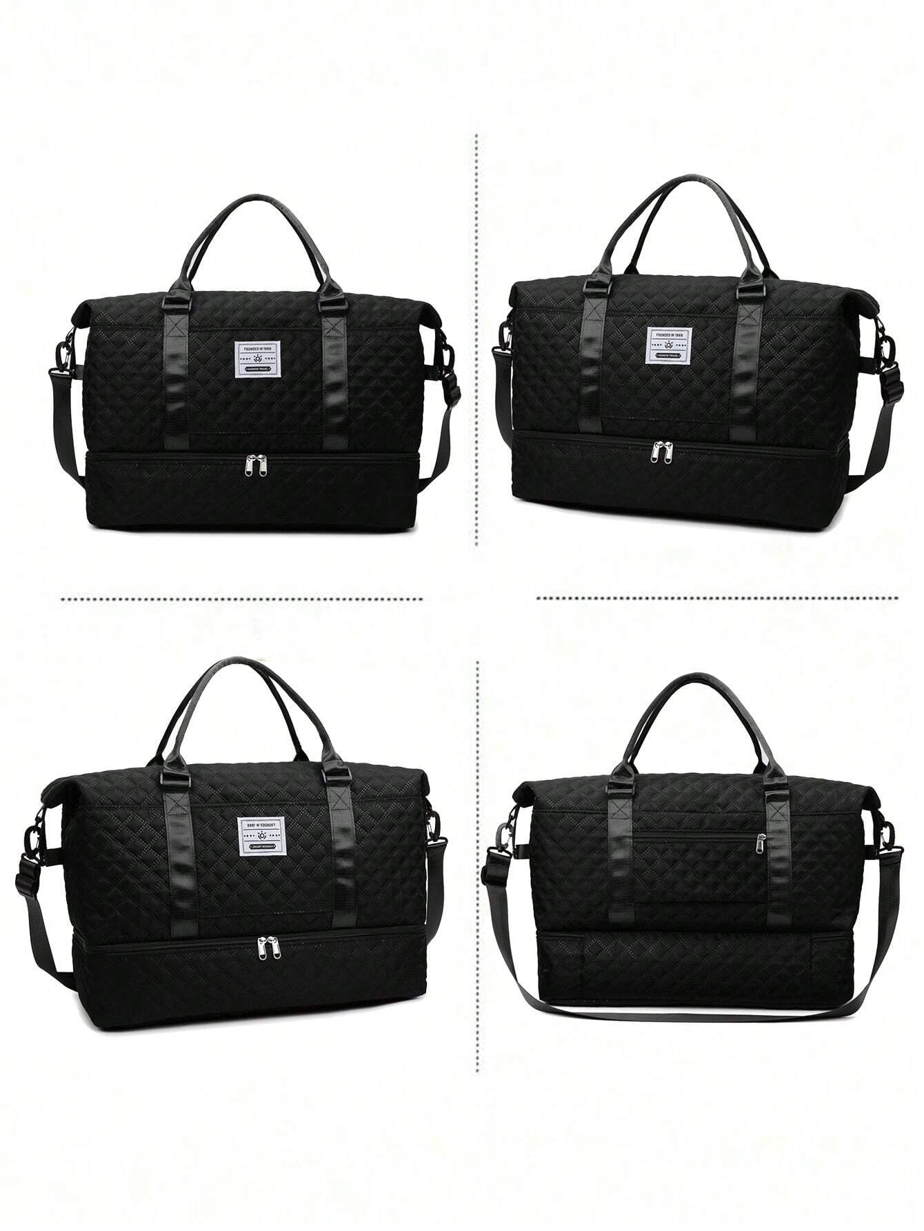 2PCS Large Capacity Travel Duffel Bag, Wet and Dry Separation Fitness Bag, Weekend Overnight Shoulder Bag, Hospital Necessary Mommy Bag, Travel Bag, Holiday Bag, Weekend Bag, Overnight Bag, with a Pull Bar Bag, with Shoe Storage, Boarding Bag, Cosmetics Storage Bag for Suitcase Gym Bag Duffle Bag for Luggage Carry on Bag College Bag Luggage Bags Weekender Bag Hospital Bag Winter