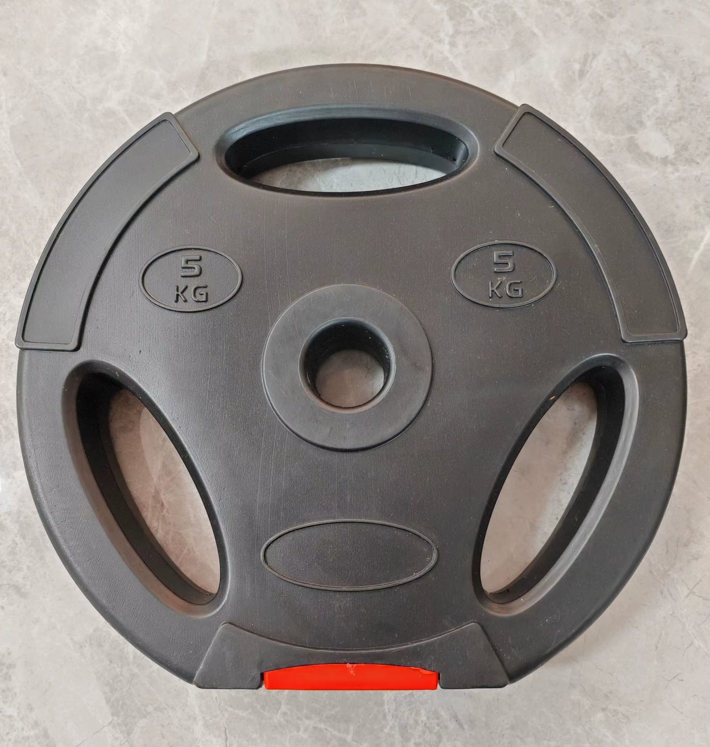 Custom Logo Cast Iron 20Kg Bumper Plate Rubber-Coated Three-Hole Training Change Plate for Barbell Sheet Quality Weight Plates