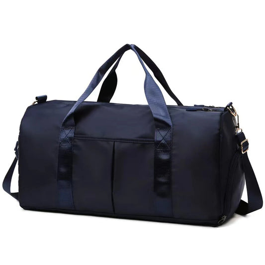 Name Custom Travel Bag, Large Capacity Dry Wet Separation Fitness Bag, Embroidered Independent Shoe Compartment Luggage Bag
