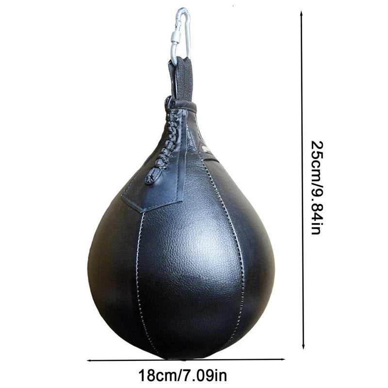 Pu Leather Punching Ball Pear Boxing Bag Reflex Speed Balls Muay Thai Fitness Training Double End Boxing Speed Ball Adults Kids