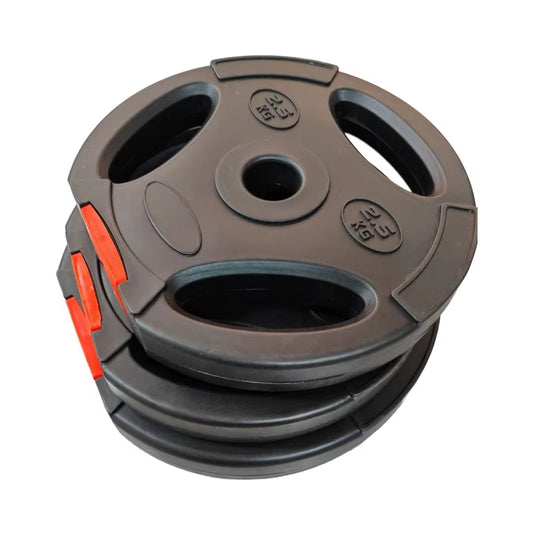 Custom Logo Cast Iron 20Kg Bumper Plate Rubber-Coated Three-Hole Training Change Plate for Barbell Sheet Quality Weight Plates