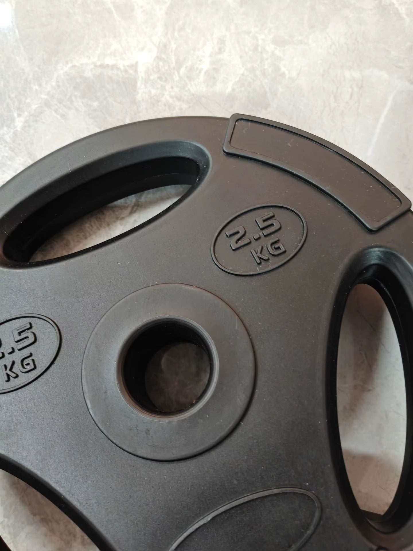 Custom Logo Cast Iron 20Kg Bumper Plate Rubber-Coated Three-Hole Training Change Plate for Barbell Sheet Quality Weight Plates