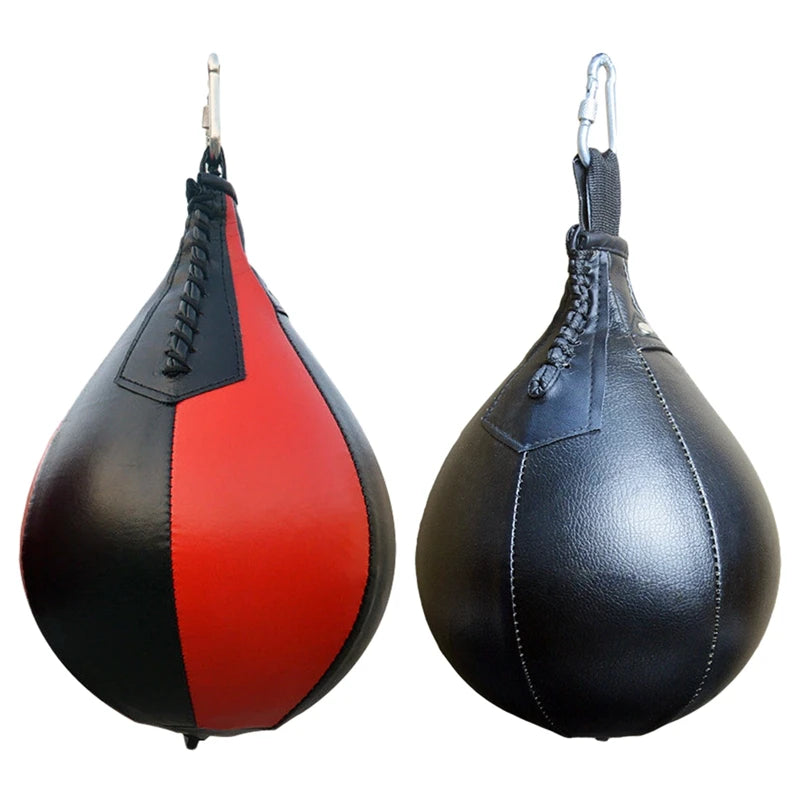 Pu Leather Punching Ball Pear Boxing Bag Reflex Speed Balls Muay Thai Fitness Training Double End Boxing Speed Ball Adults Kids
