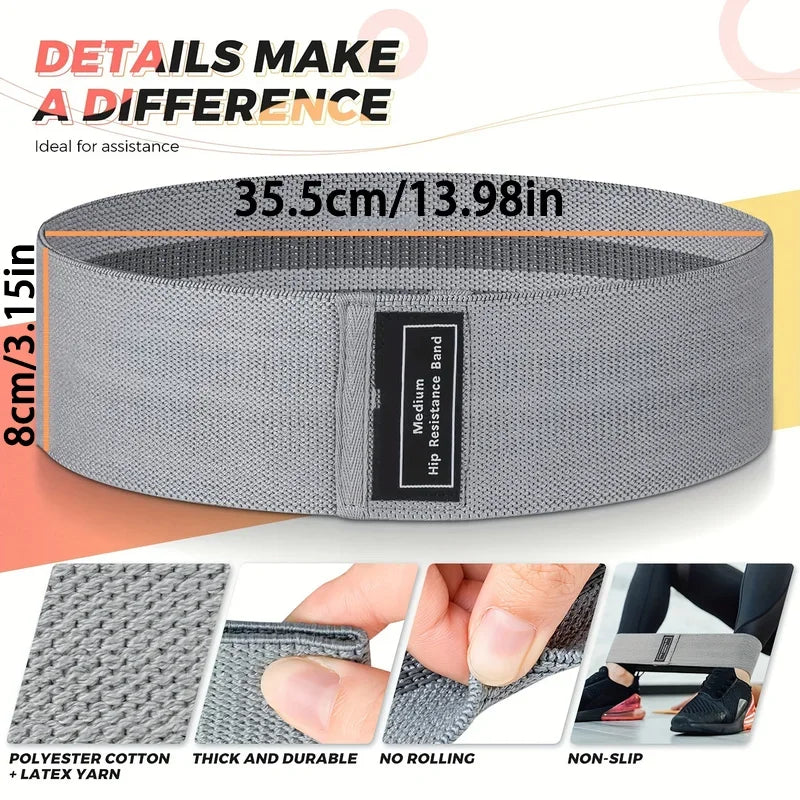 Crochet Gradient Color Resistance Band Deep Squat Buttocks Shaping Men and Women Single Training Ring Fitness Elastic Band