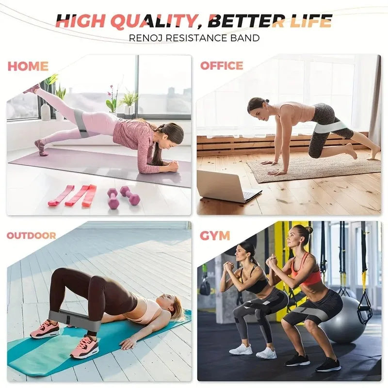 Crochet Gradient Color Resistance Band Deep Squat Buttocks Shaping Men and Women Single Training Ring Fitness Elastic Band
