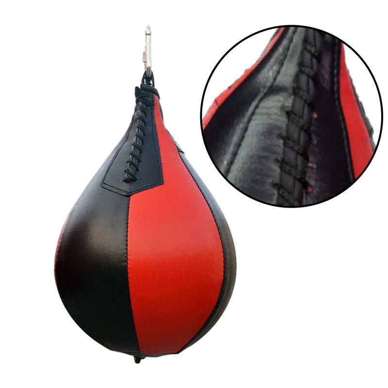 Pu Leather Punching Ball Pear Boxing Bag Reflex Speed Balls Muay Thai Fitness Training Double End Boxing Speed Ball Adults Kids